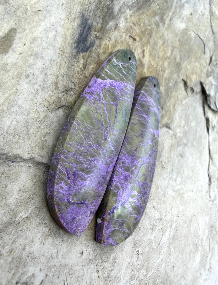 Stichite/Atlantisite (Australia) BIG Matching Earring Slab