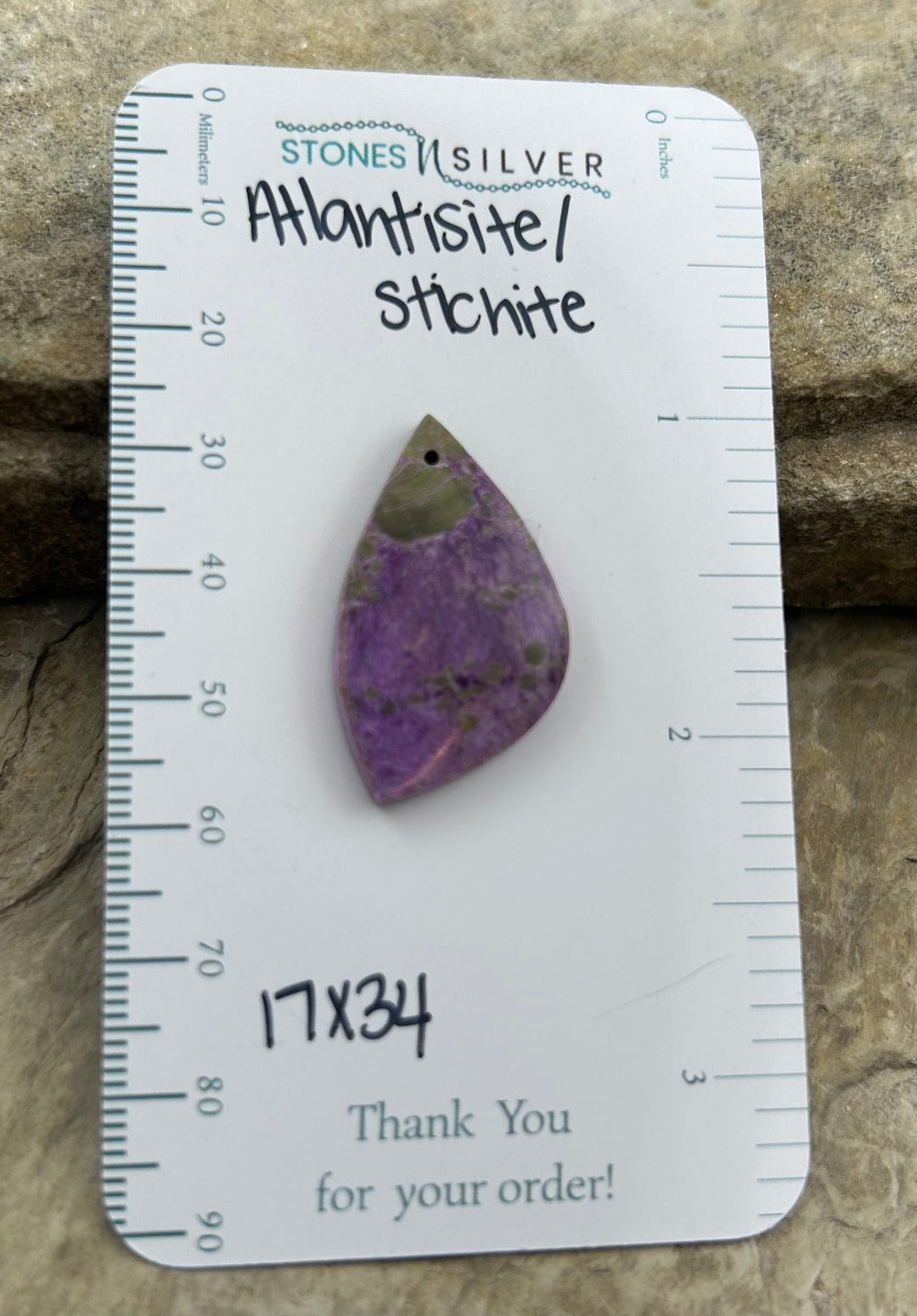 Stichite/Atlantisite (Australia) Focal Pendant Bead 17x34mm
