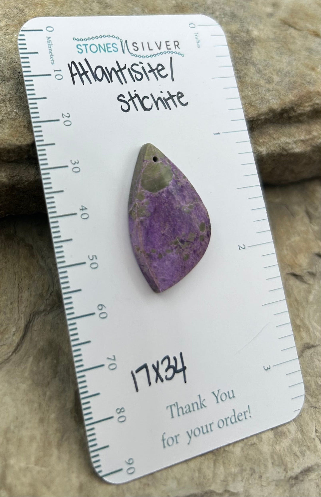 Stichite/Atlantisite (Australia) Focal Pendant Bead 17x34mm