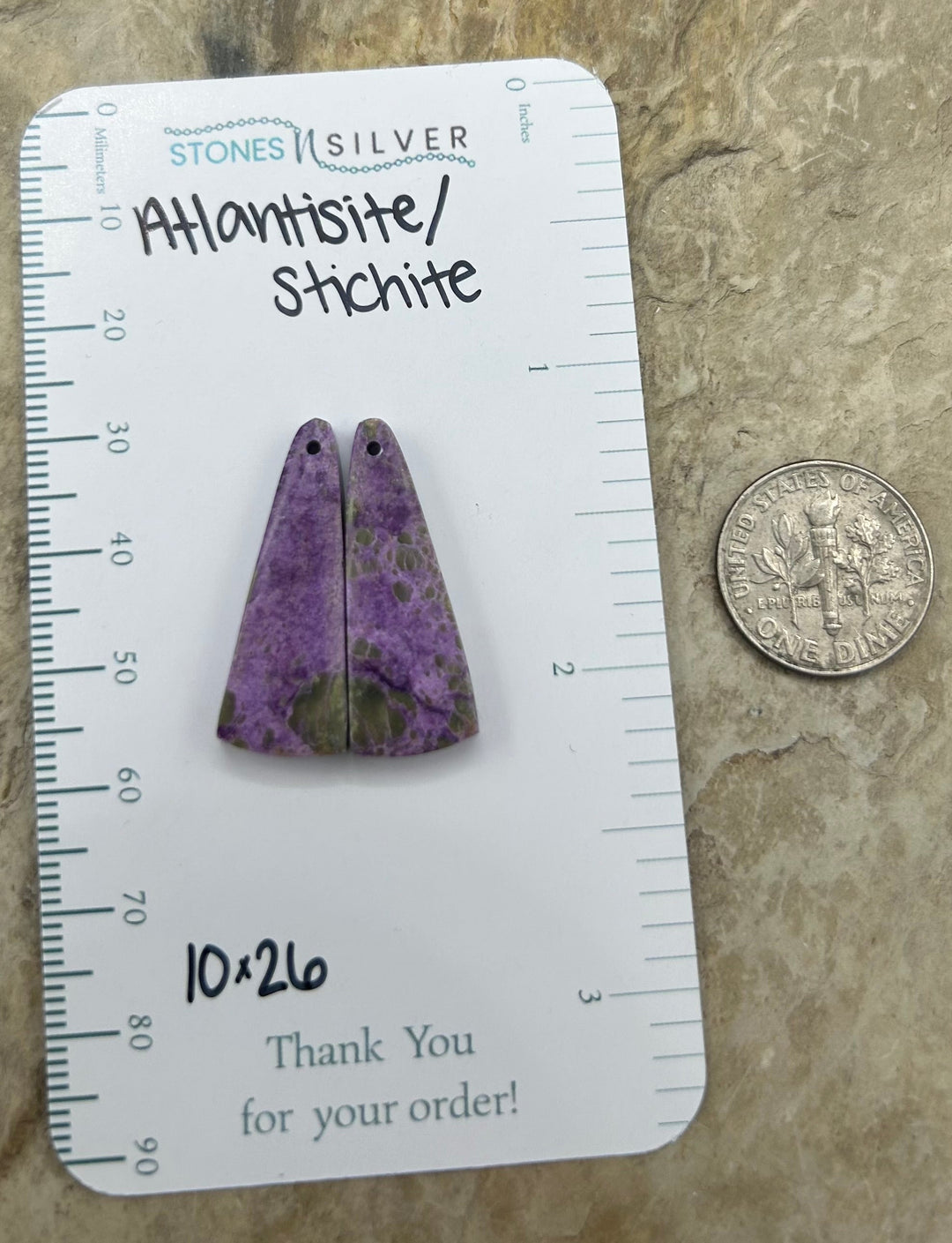 Stichite/Atlantisite (Australia) Matching Earring Slab Bead
