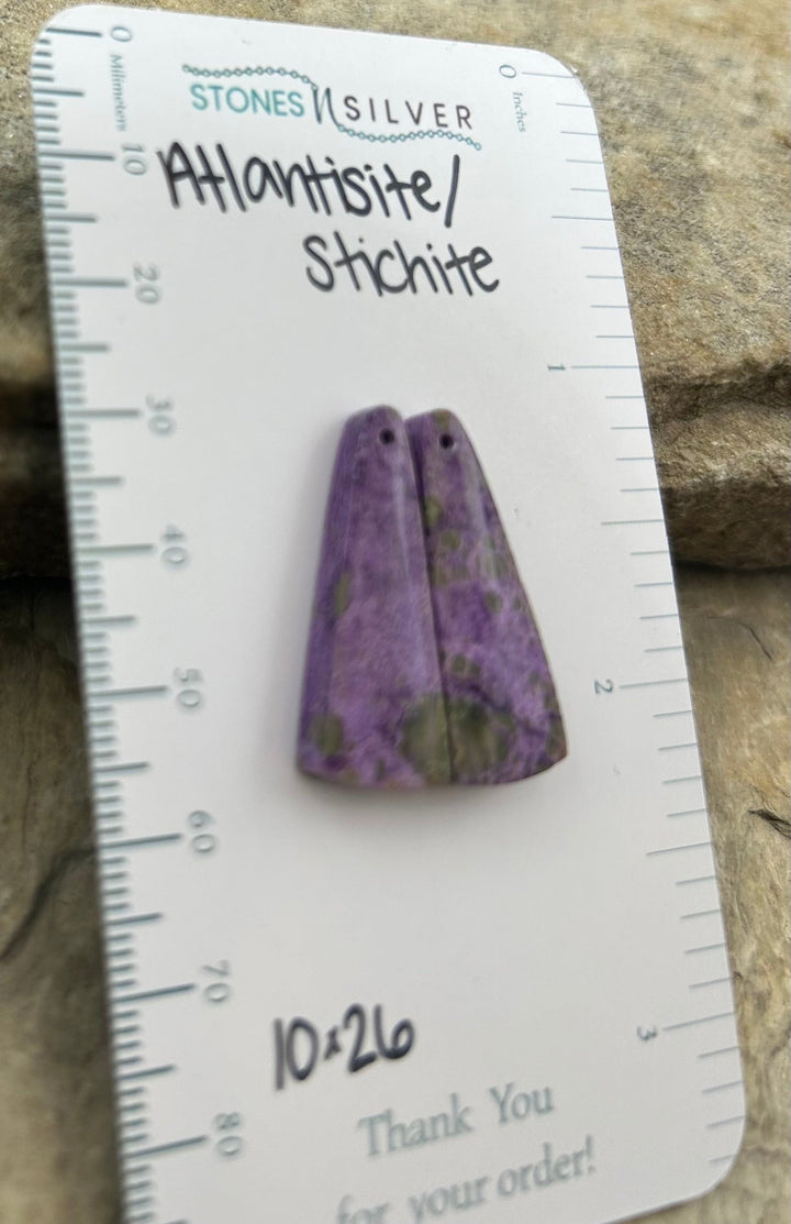 Stichite/Atlantisite (Australia) Matching Earring Slab Bead