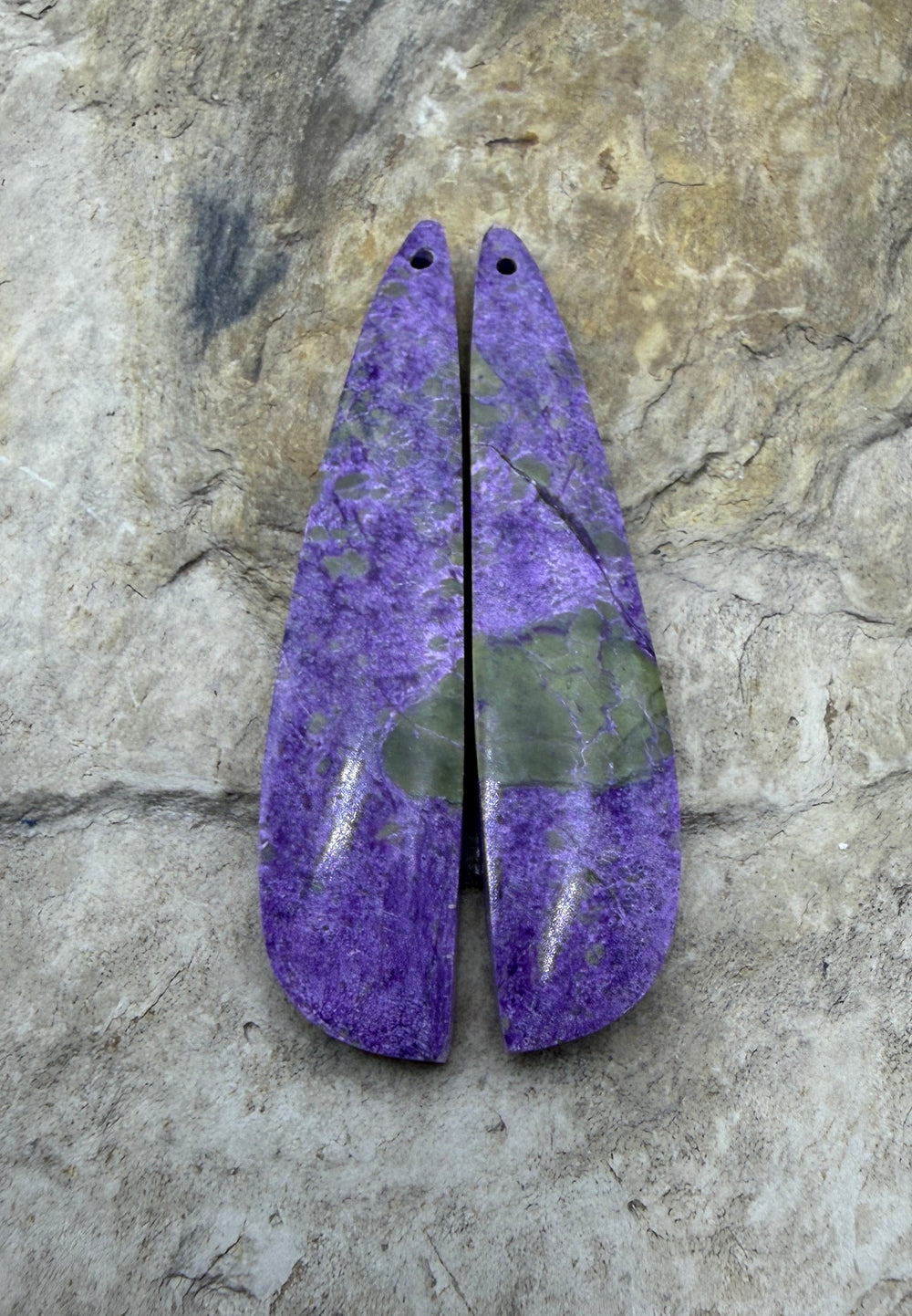 Stichite/Atlantisite (Australia) Matching Earring Slab Bead