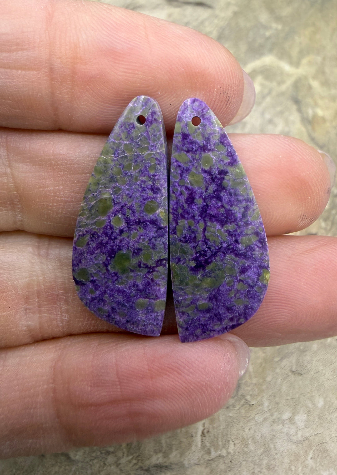 Stichite/Atlantisite (Australia) Matching Earring Slab Bead