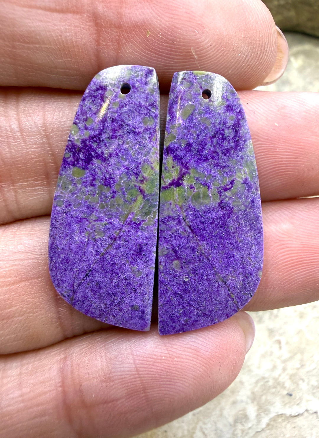 Stichite/Atlantisite (Australia) Matching Earring Slab Bead