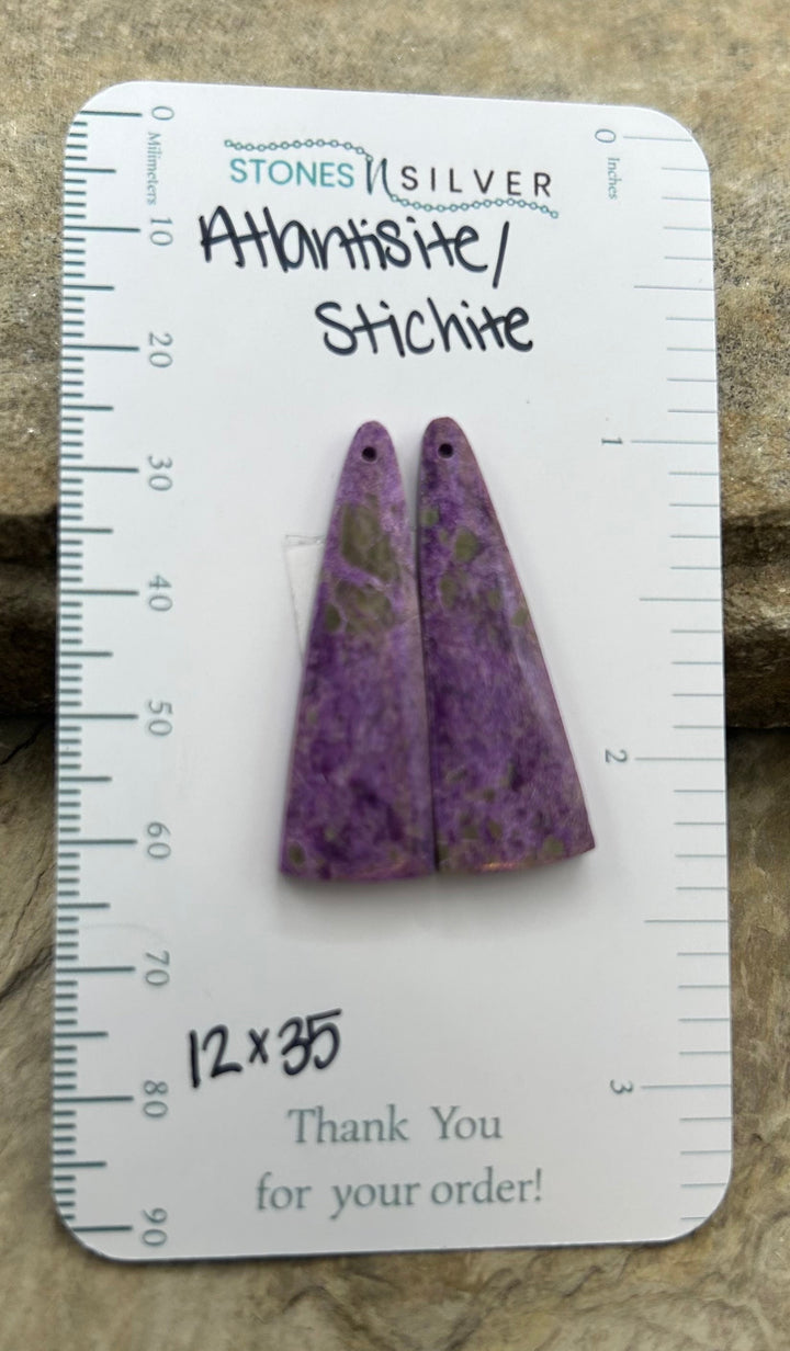 Stichite/Atlantisite (Australia) Matching Earring Slab Bead