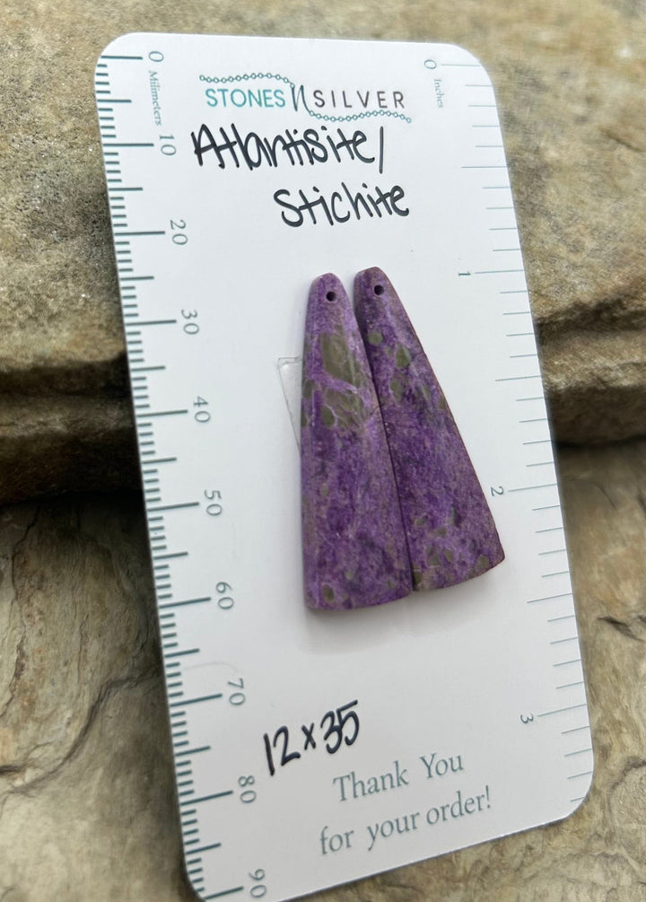 Stichite/Atlantisite (Australia) Matching Earring Slab Bead