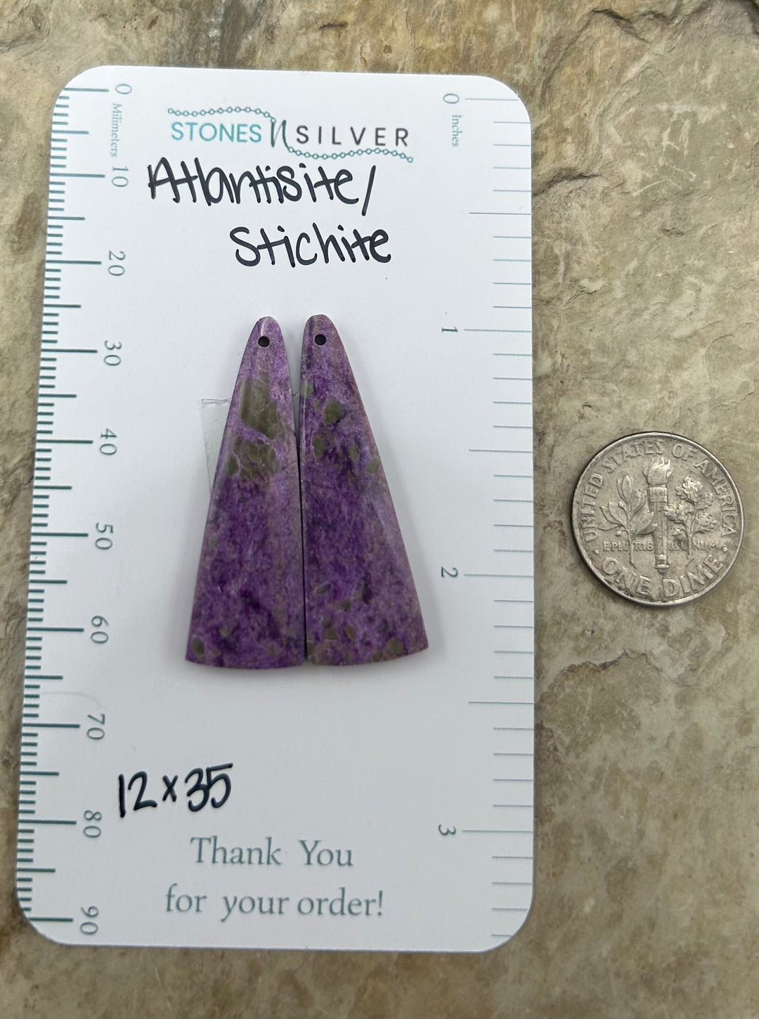 Stichite/Atlantisite (Australia) Matching Earring Slab Bead