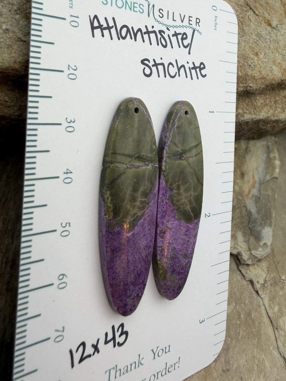 Stichite/Atlantisite (Australia) Matching Earring Slab Bead