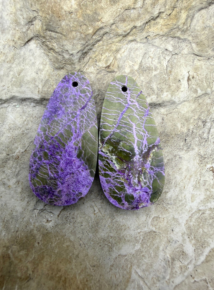 Stichite/Atlantisite (Australia) Matching Earring Slab Bead
