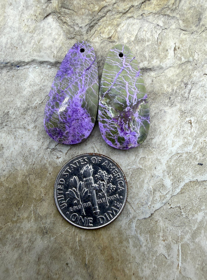 Stichite/Atlantisite (Australia) Matching Earring Slab Bead