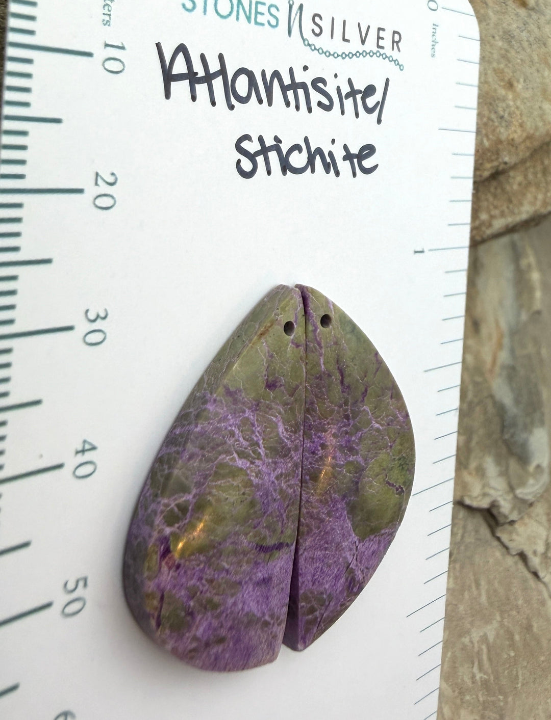 Stichite/Atlantisite (Australia) Matching Earring Slab Bead