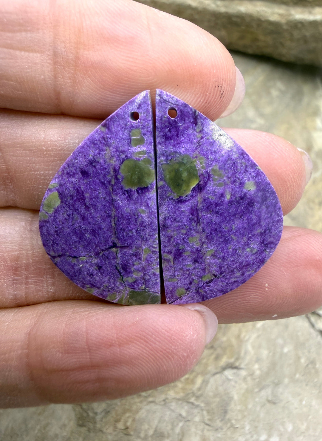 Stichite/Atlantisite (Australia) Matching Earring Slab Bead