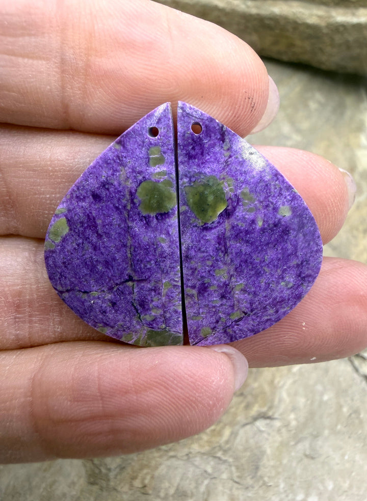 Stichite/Atlantisite (Australia) Matching Earring Slab Bead