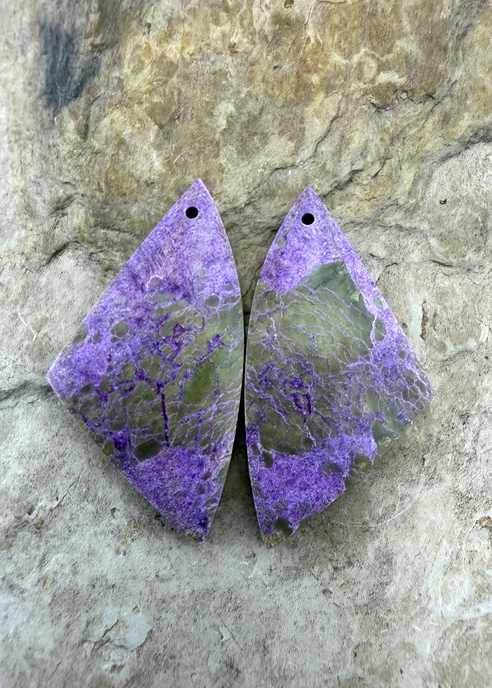 Stichite/Atlantisite (Australia) Matching Earring Slab Bead