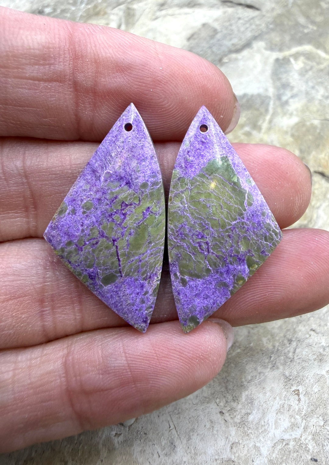 Stichite/Atlantisite (Australia) Matching Earring Slab Bead