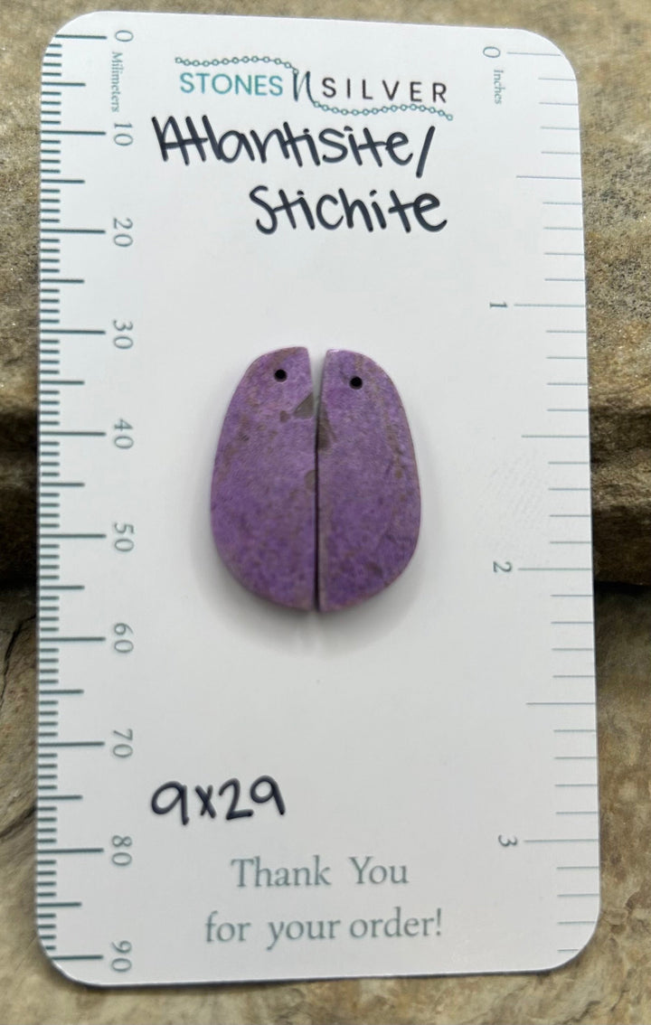 Stichite/Atlantisite (Australia) Matching Earring Slab Bead