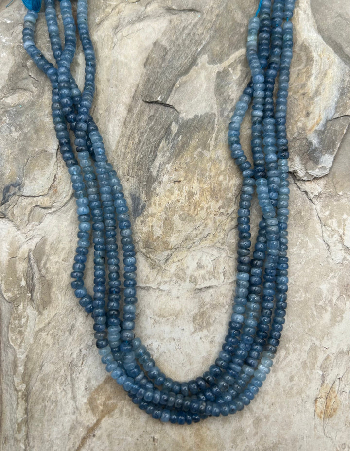 Tanzanite 4mm Rondelle Beads 15 Inch Strand - tanzanite