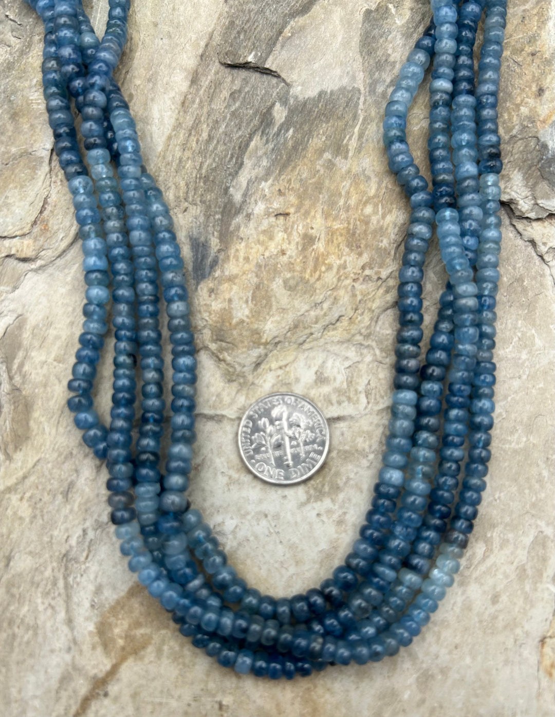 Tanzanite 4mm Rondelle Beads 15 Inch Strand - tanzanite