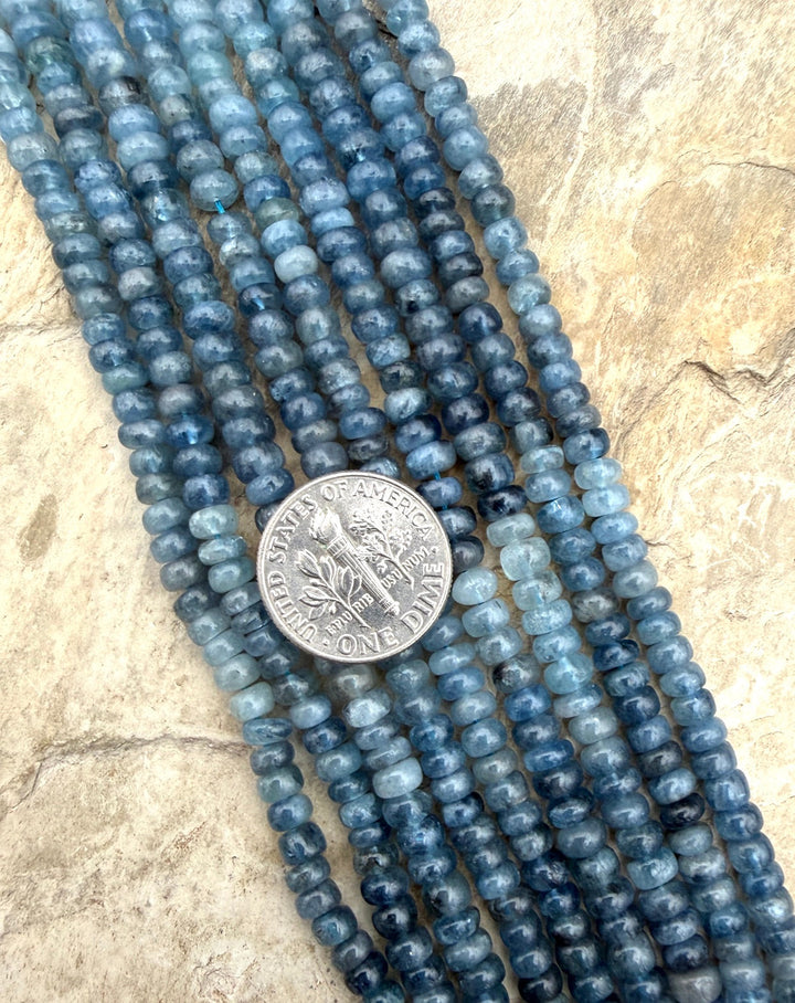Tanzanite 4mm Rondelle Beads 15 Inch Strand - tanzanite