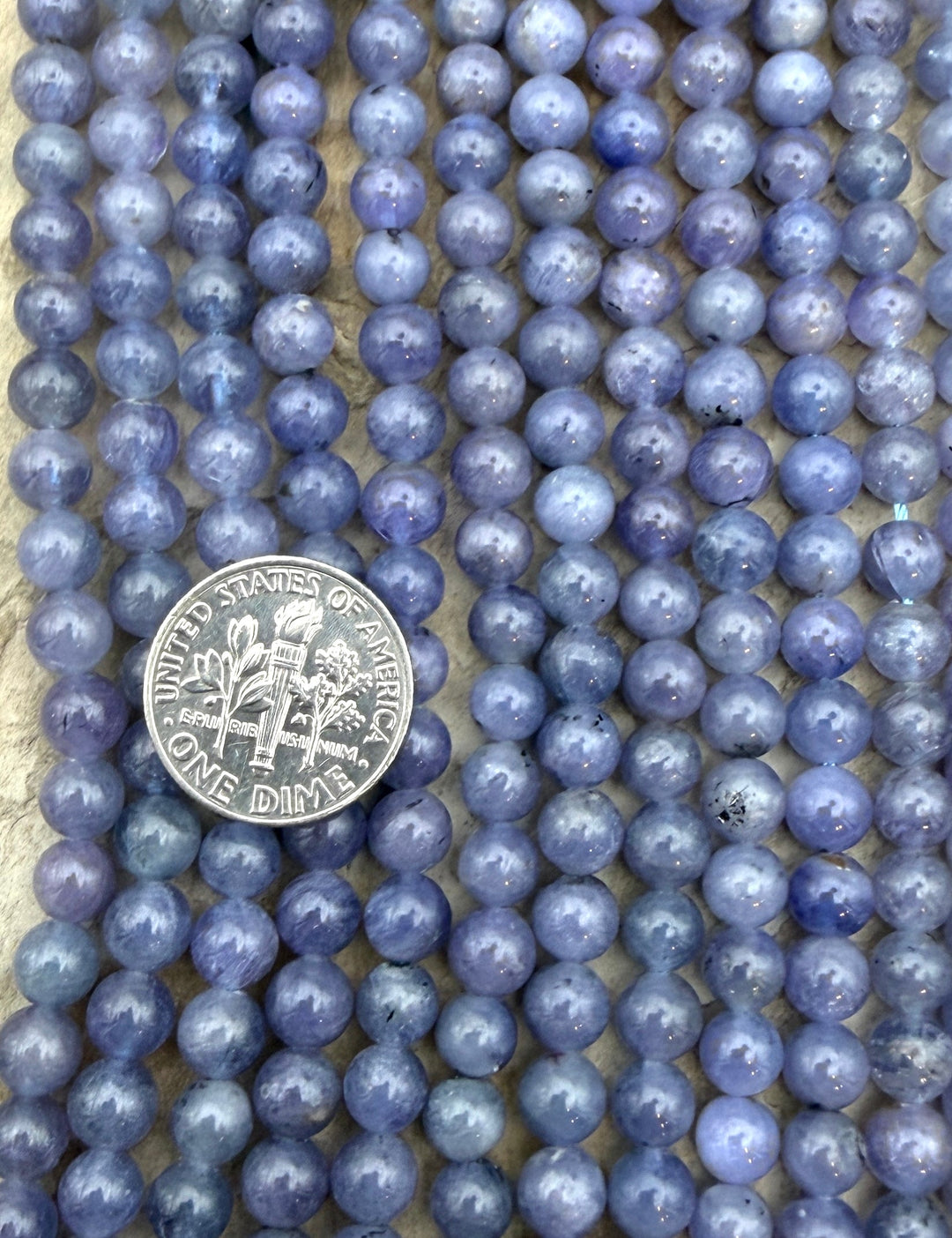 Tanzanite 6mm Round Beads 15.5 Inch Strand - tanzanite