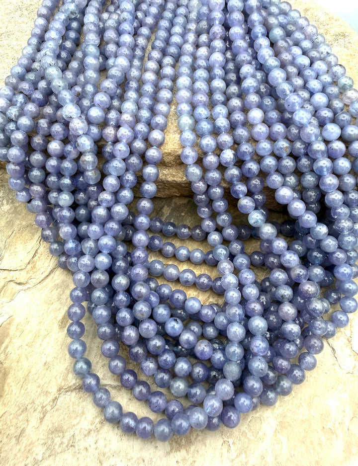 Tanzanite 6mm Round Beads 15.5 Inch Strand - tanzanite