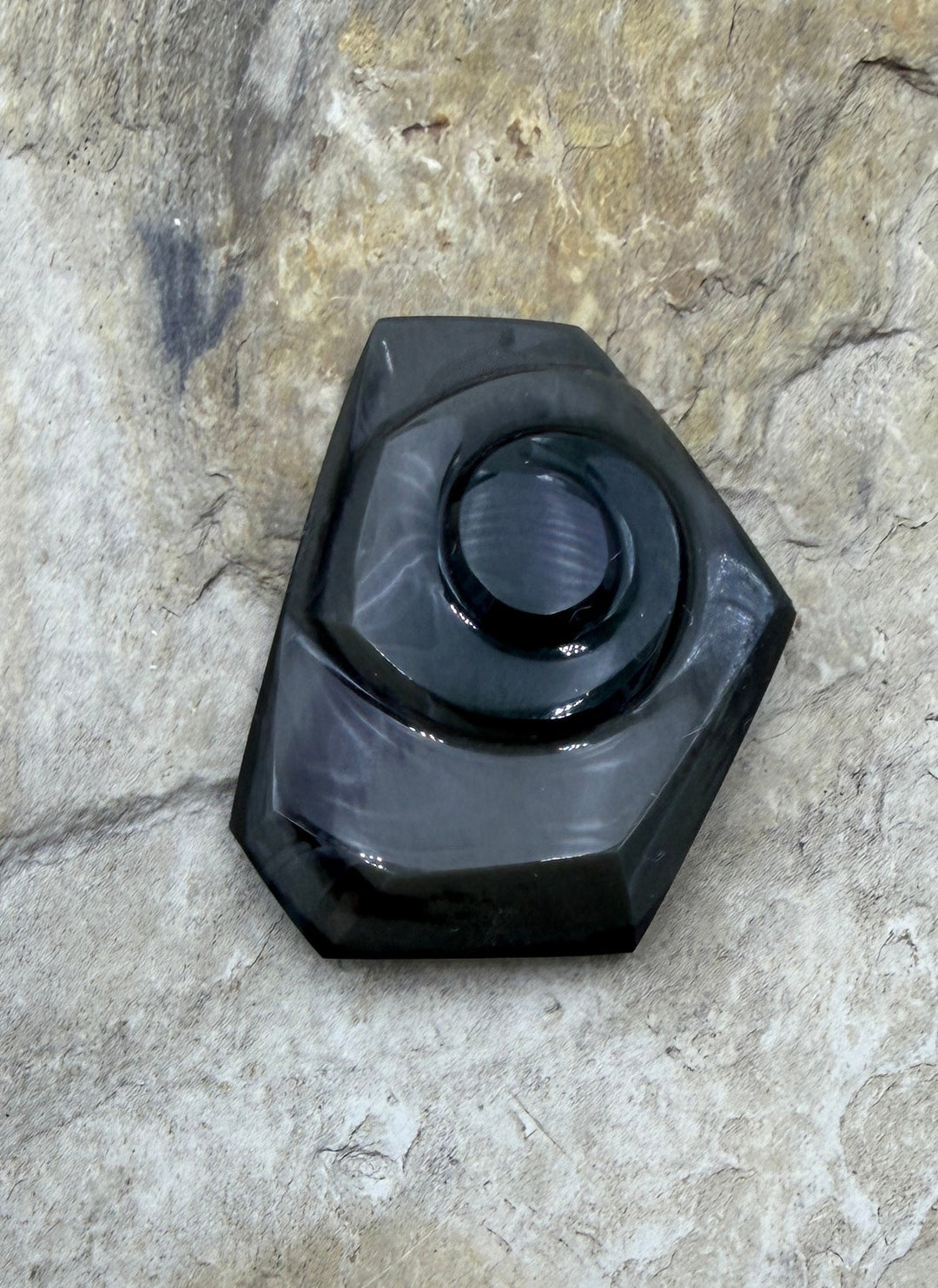Top Quality Carved Obsidian Cabochon 30x38mm - Obsidian