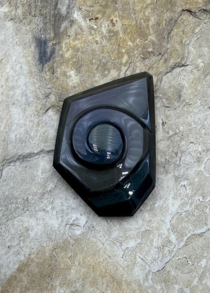 Top Quality Carved Obsidian Cabochon 33x44mm - Obsidian