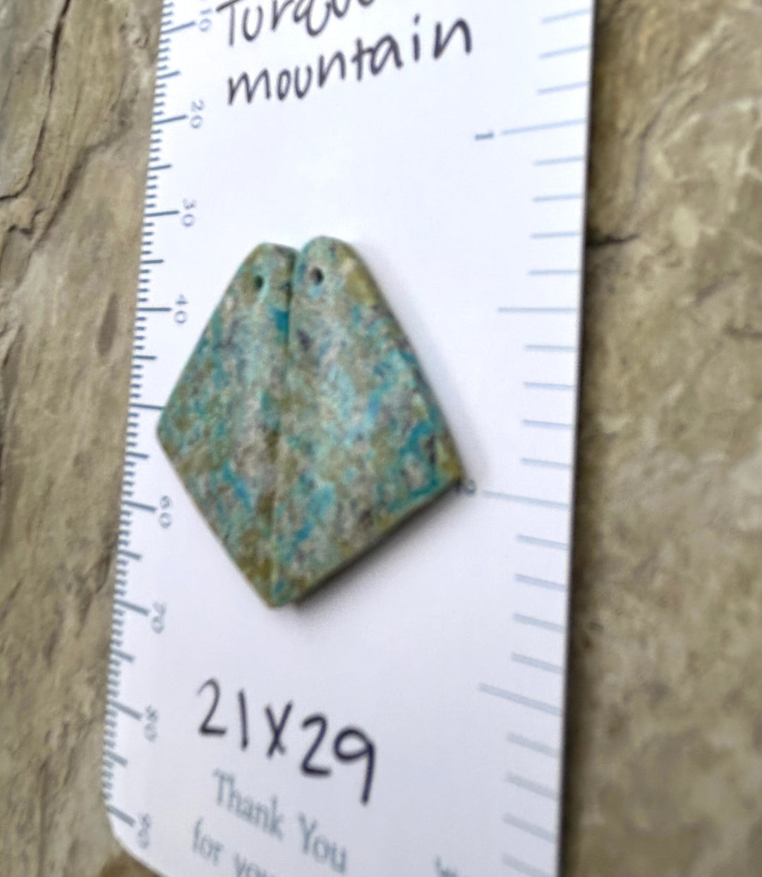 Turquoise Mountain (Arizona) Matching Earring Slab Bead