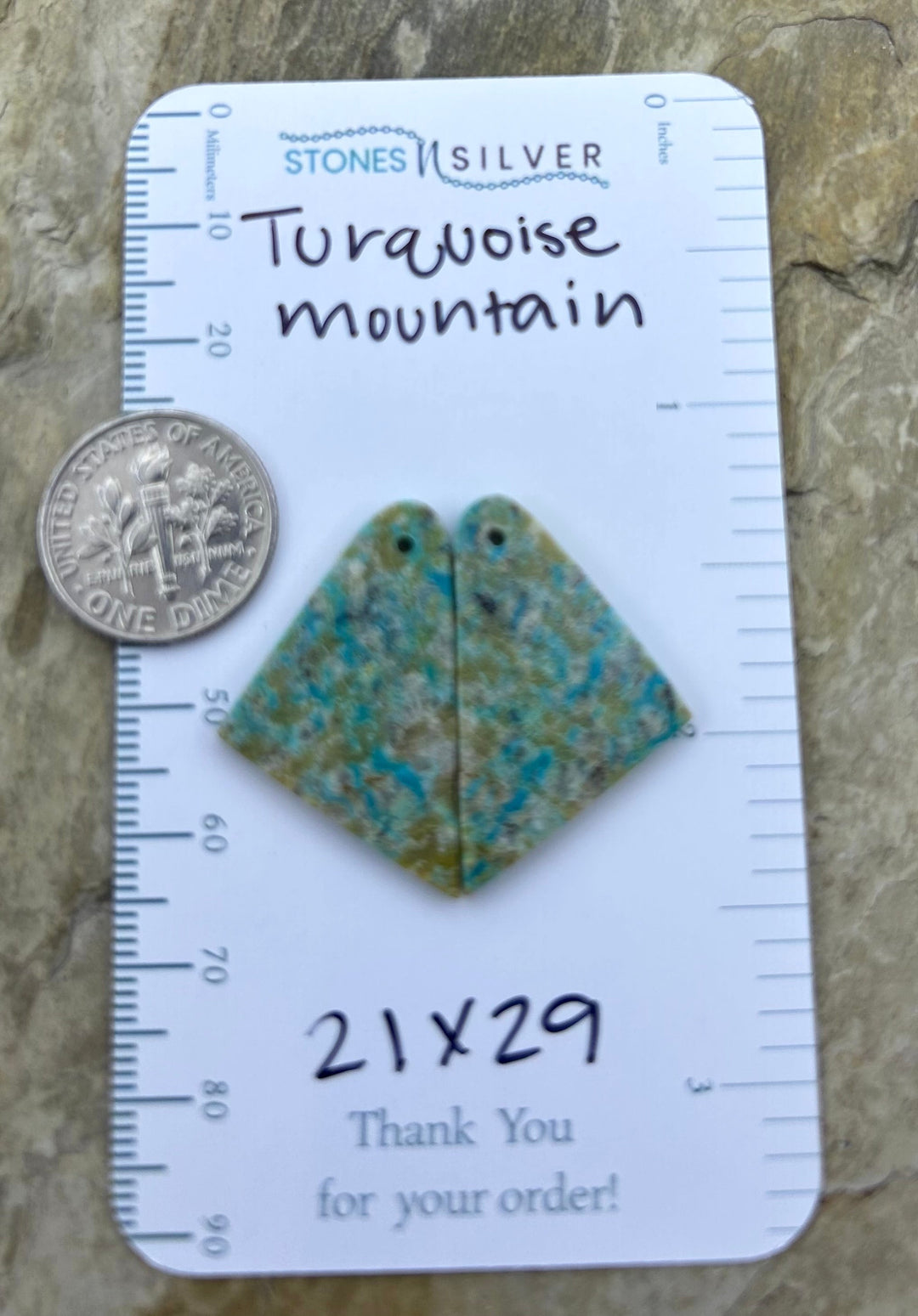 Turquoise Mountain (Arizona) Matching Earring Slab Bead