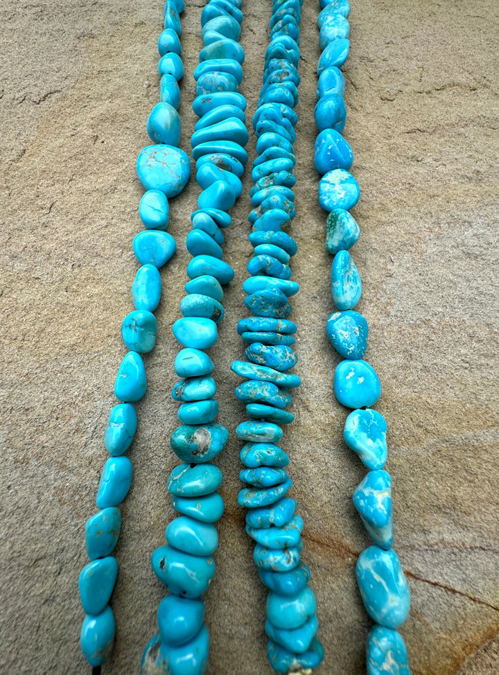 Turquoise Mountain (Arizona) various Nugget Bead Strands