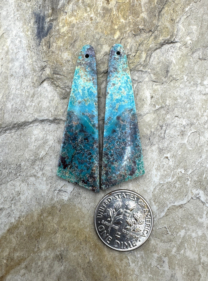 Turquoise Mountain Turquoise (AZ) BIG Matching Earring Slab