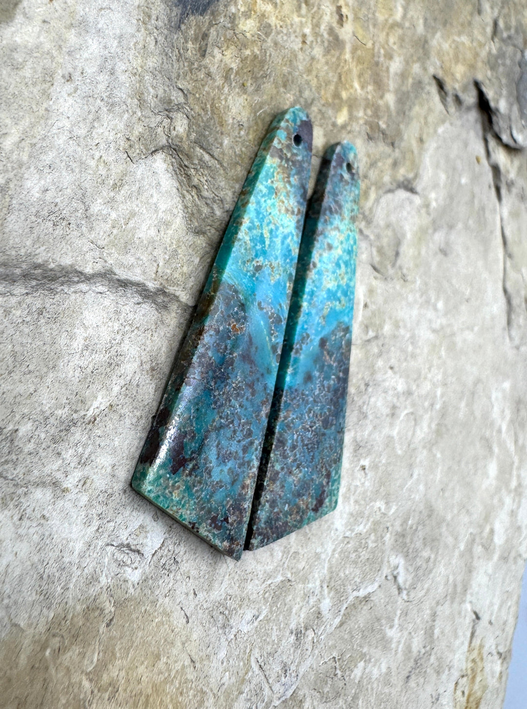 Turquoise Mountain Turquoise (AZ) BIG Matching Earring Slab