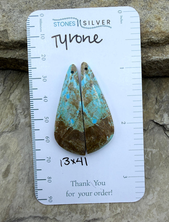 Tyrone Turquoise (New Mexico) Matching Earring Slab Bead