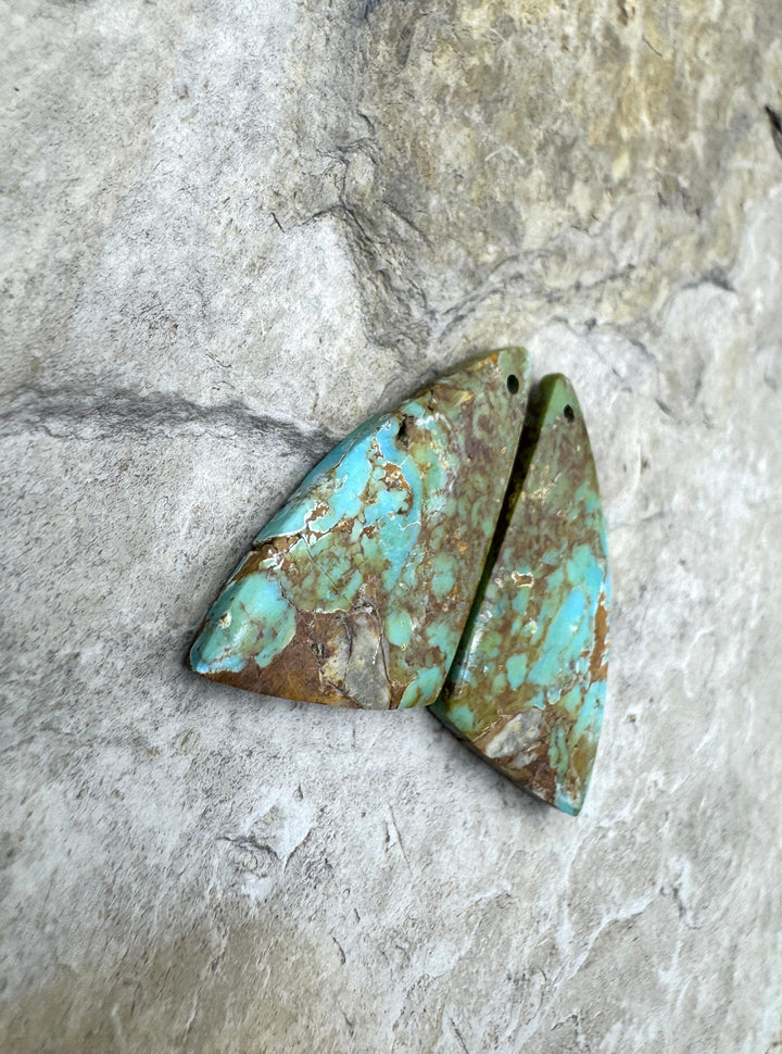 Tyrone Turquoise (New Mexico) Matching Earring Slab Bead