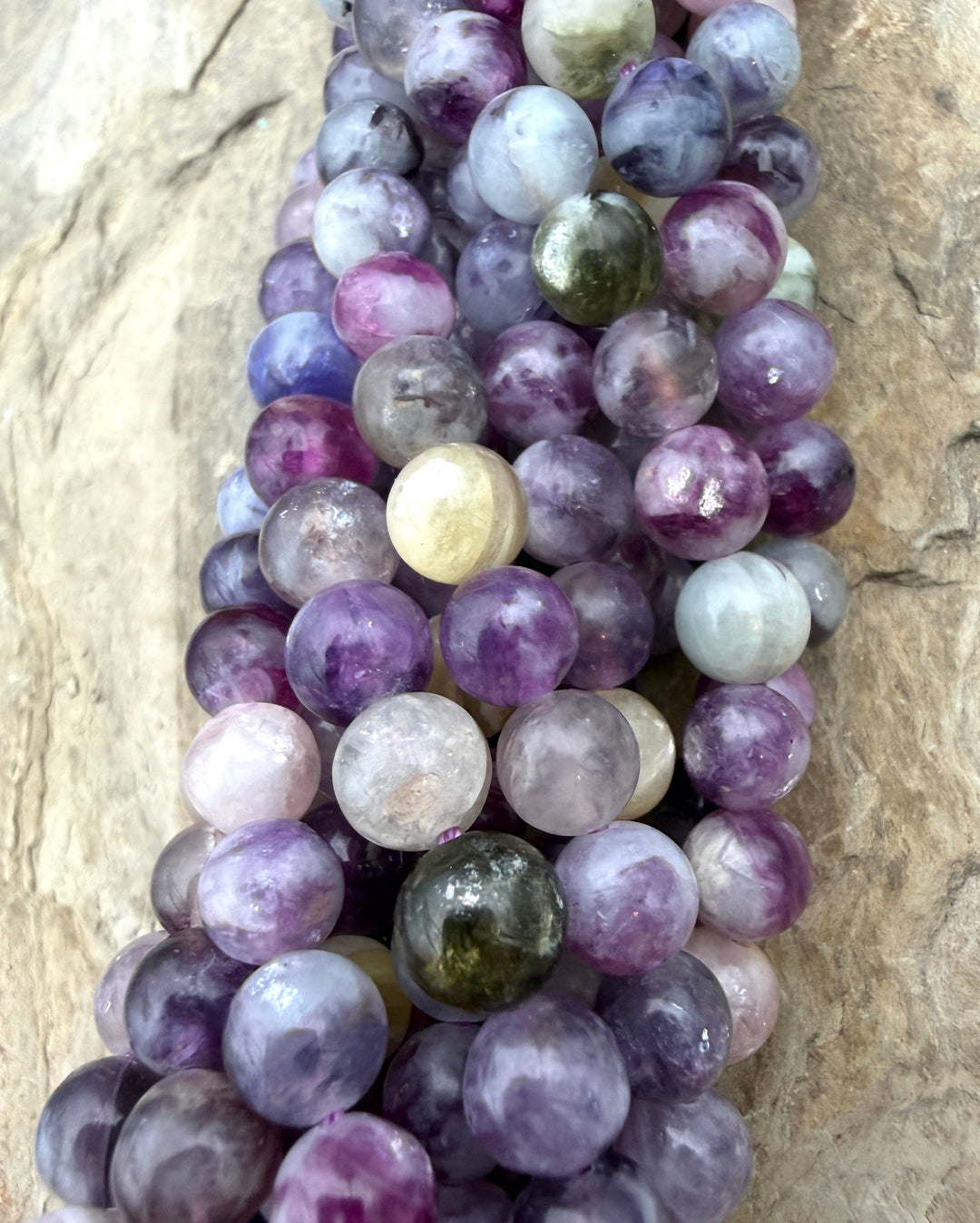 Unicorn Stone (Madagascar) Round Beads 7mm 15 Inch