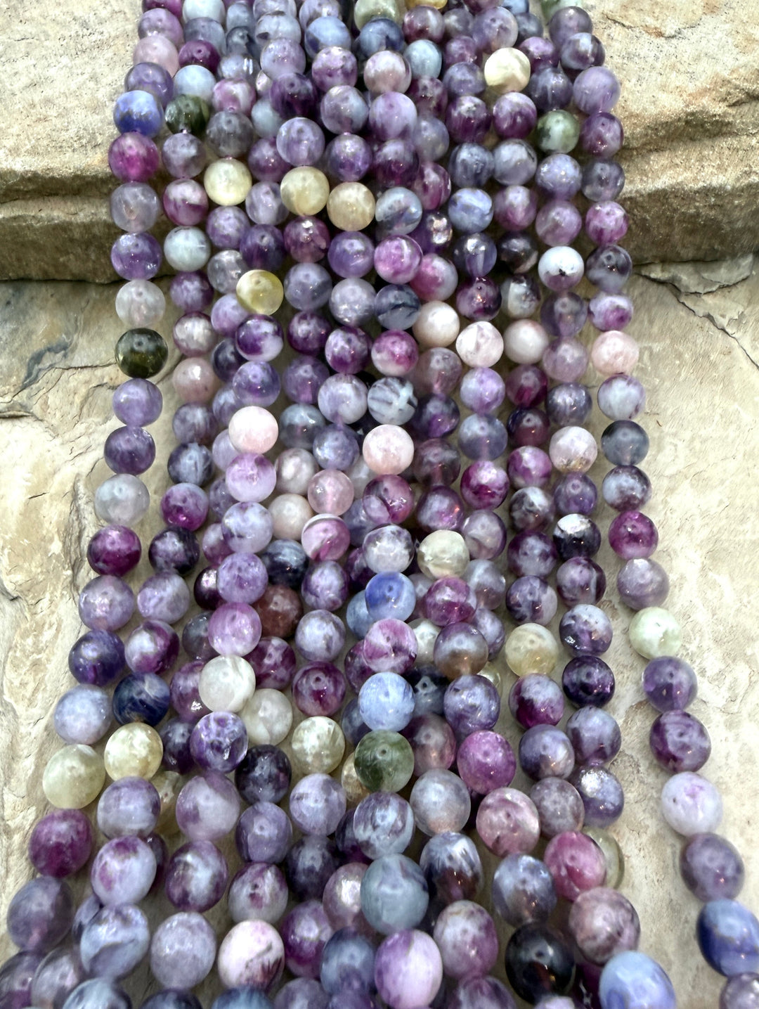Unicorn Stone (Madagascar) Round Beads 7mm 15 Inch