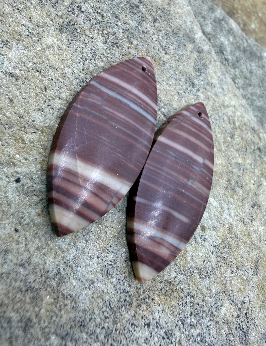 Utah Wonderstone BIG Matching Earring Slab Bead Pair