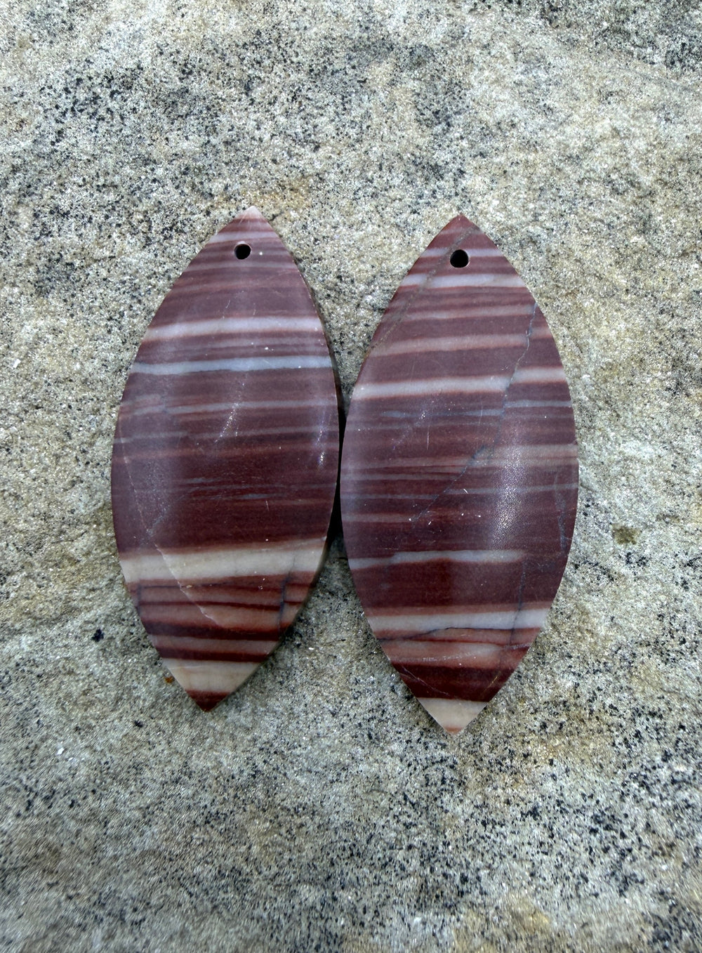 Utah Wonderstone BIG Matching Earring Slab Bead Pair