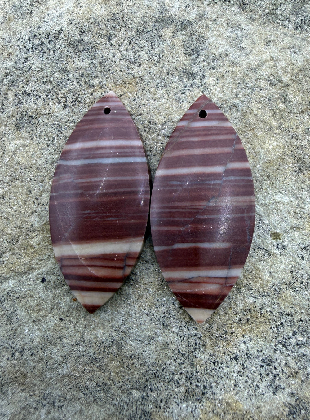 Utah Wonderstone BIG Matching Earring Slab Bead Pair