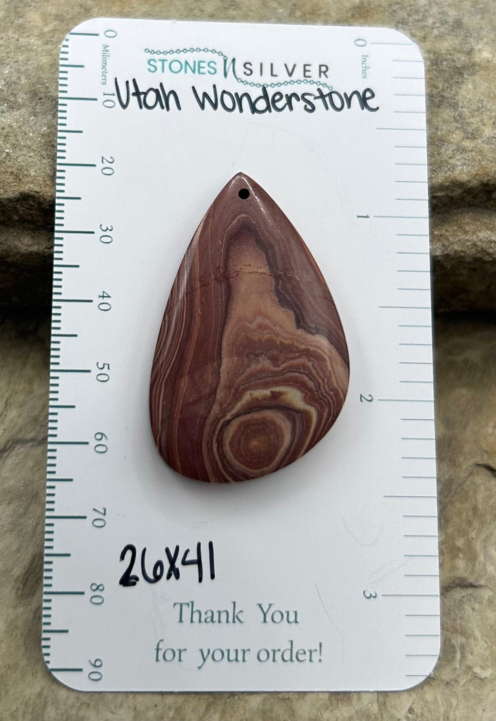 Utah Wonderstone Focal Pendant Bead 26x41mm - Utah