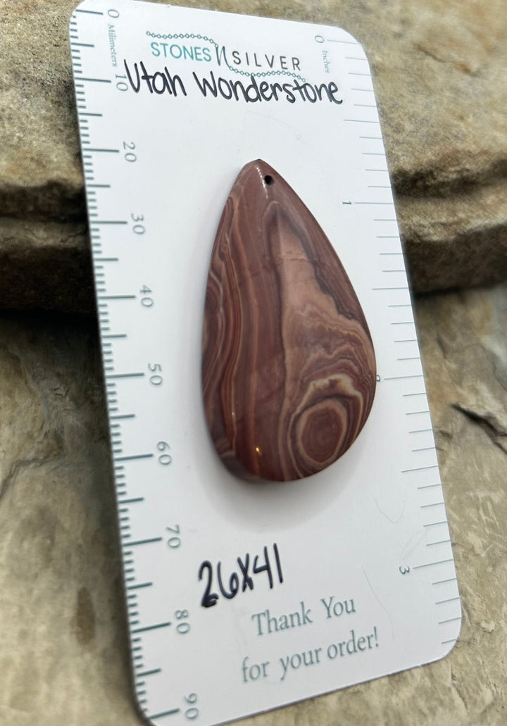 Utah Wonderstone Focal Pendant Bead 26x41mm - Utah