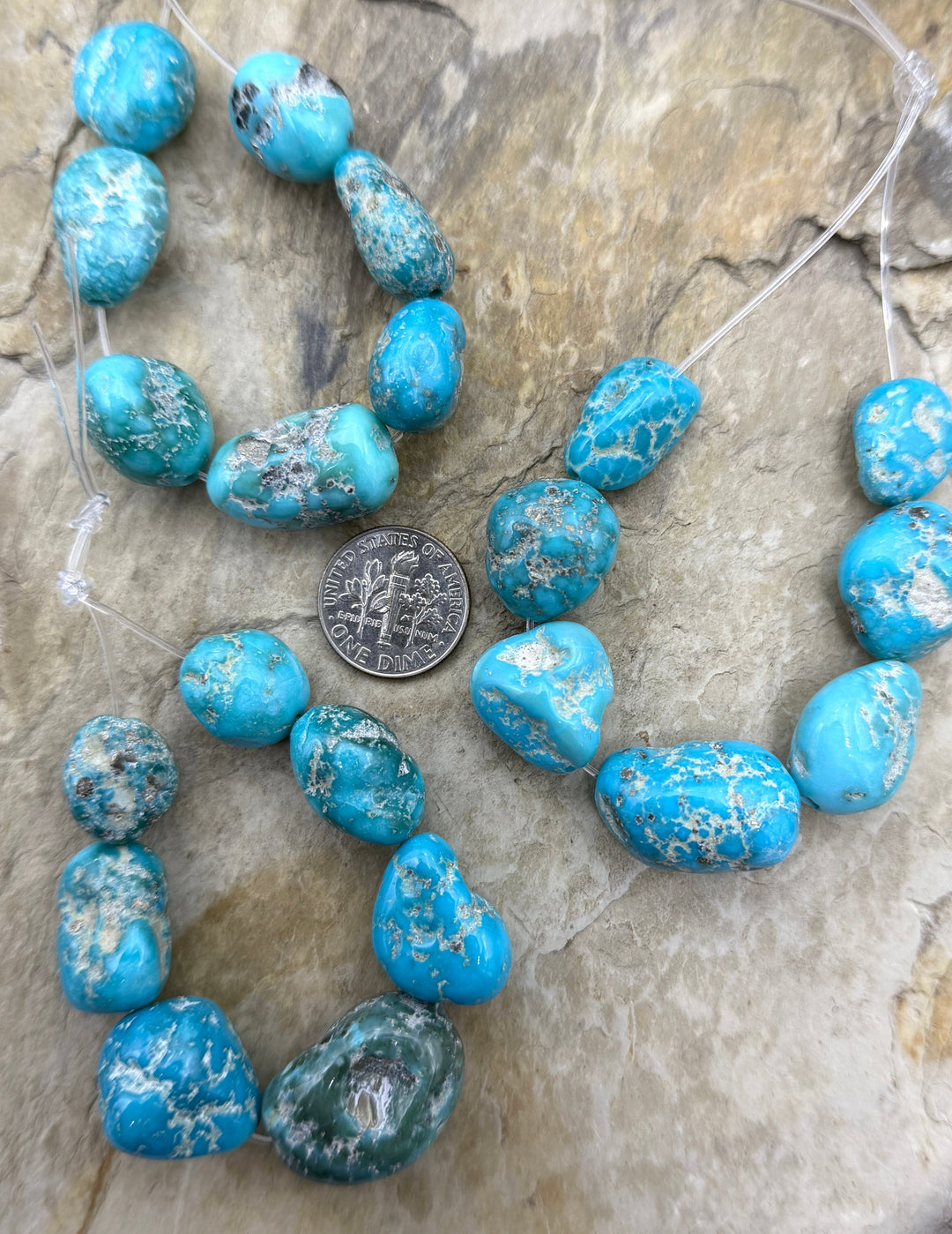 White Water Turquoise (Mexico) Big Graduated Nugget Focal