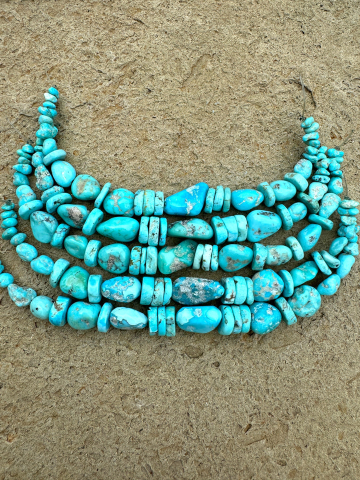 White Water Turquoise (Mexico) Chunky Designer Bracelet