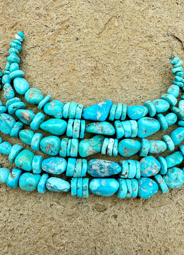 White Water Turquoise (Mexico) Chunky Designer Bracelet