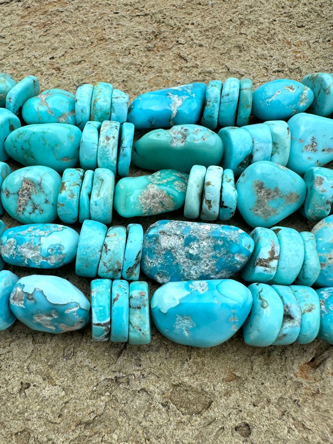 White Water Turquoise (Mexico) Chunky Designer Bracelet