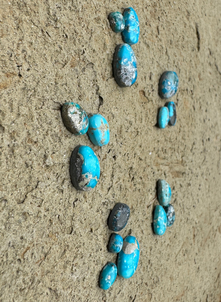 White Water Turquoise (Mexico) Mini Cabochon Sets Choose