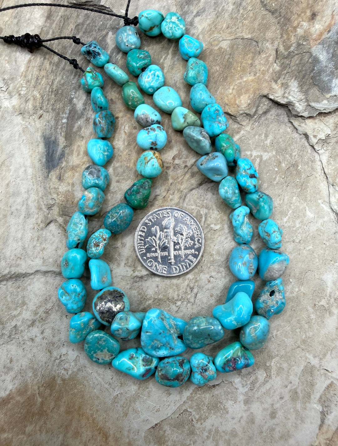 White Water Turquoise (Mexico) Nugget Beads 6x7-9x12mm