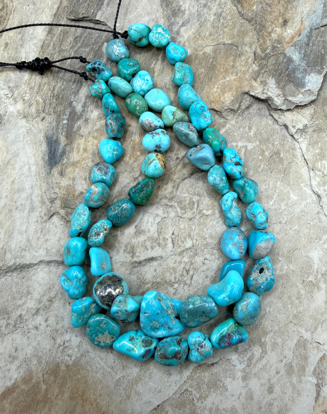 White Water Turquoise (Mexico) Nugget Beads 6x7-9x12mm