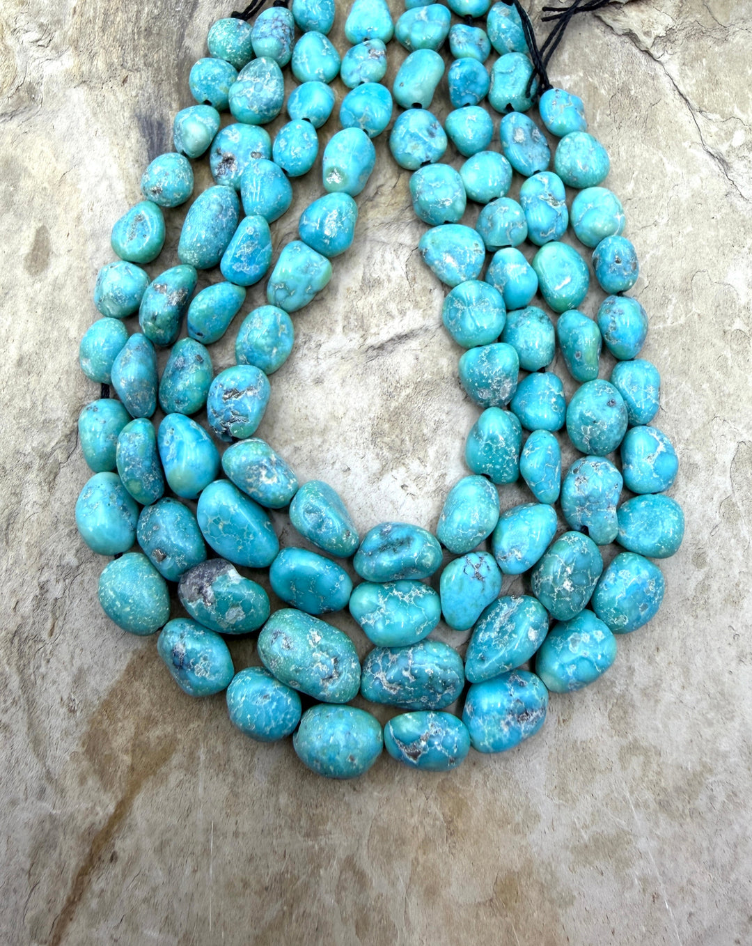 White Water Turquoise (Mexico) with Pyrite Graduated 6-10mm
