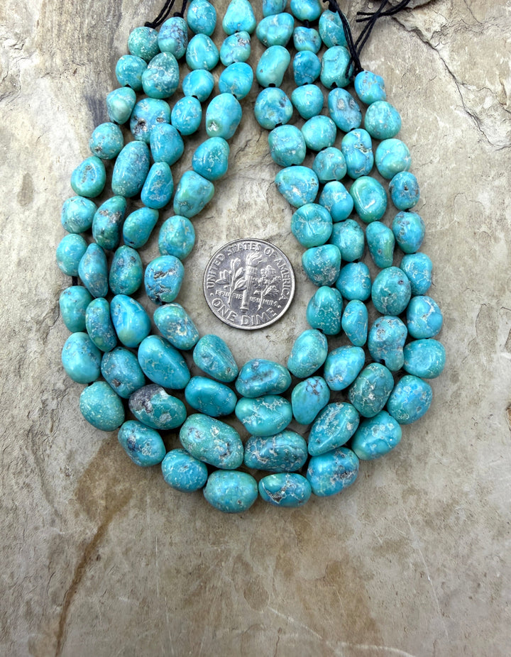 White Water Turquoise (Mexico) with Pyrite Graduated 6-10mm